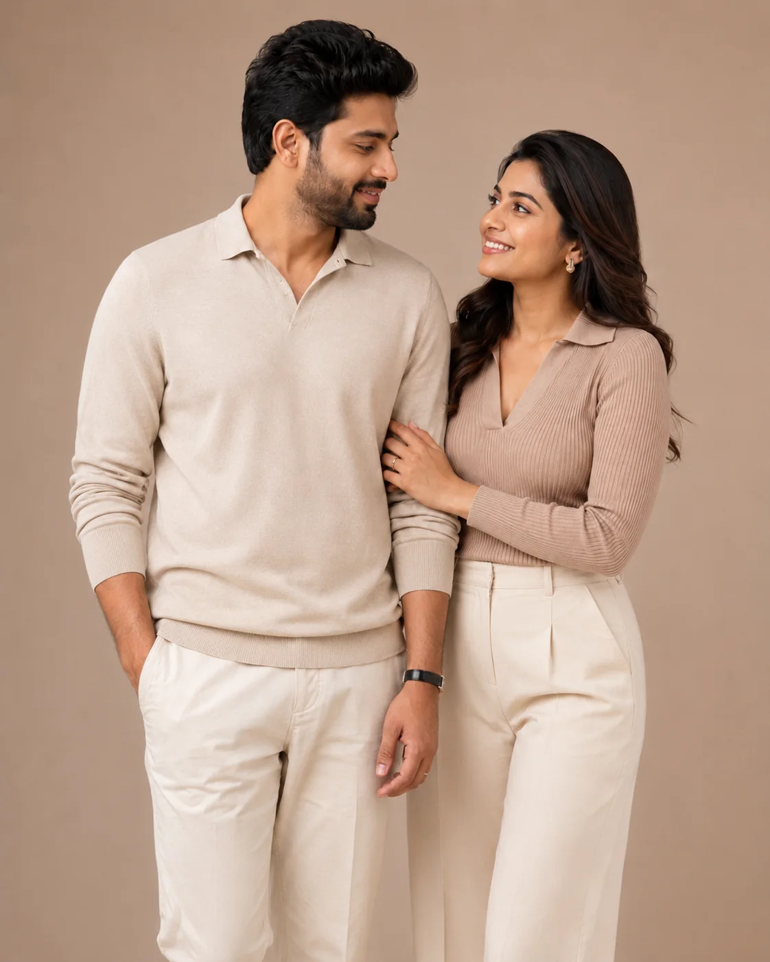 Neutral Studio Couple Portrait AI Creative Workflows work by Mayank Chauhan